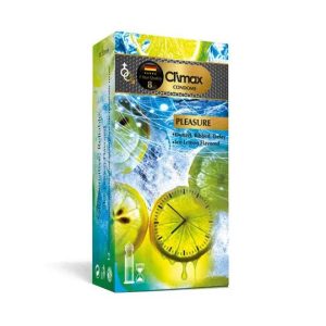 کاندوم کلایمکس مدل خاردار شیاردار Pleasure بسته 12 عددی